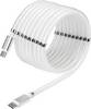 Renkforce USB cable USB 2.0 USB-C® plug, USB-C® plug 1.00 m White gold plated connectors TO-6899481