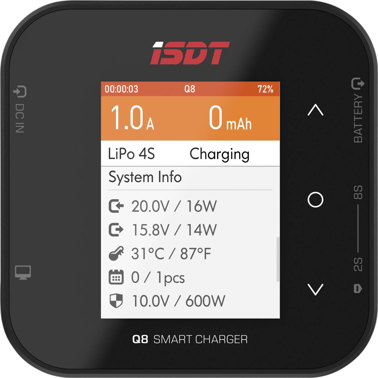ISDT Q8 Nano Scale model battery charger 20.0 A LiFePO, Li-ion, LiPolymer, LiHV, Lead-acid, NiMH Quick-charging function-1