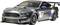 Grey model racing car with the number 17 and blue accents. Sporty design with distinctive rear spoiler.