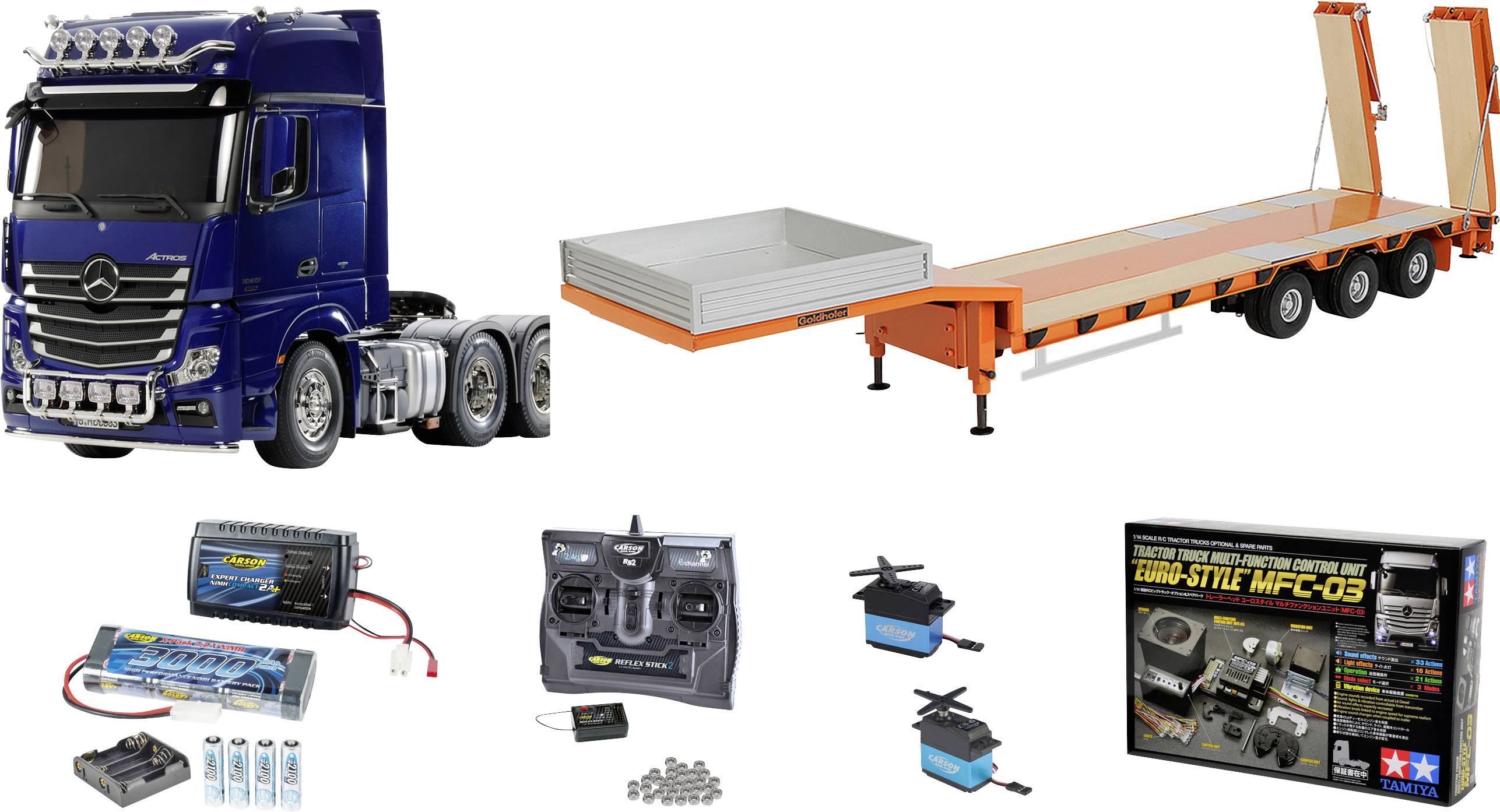 Tamiya 331056354 Mercedes Benz Actros 1:14 Electric RC model truck Kit saver set Exclusive set-7