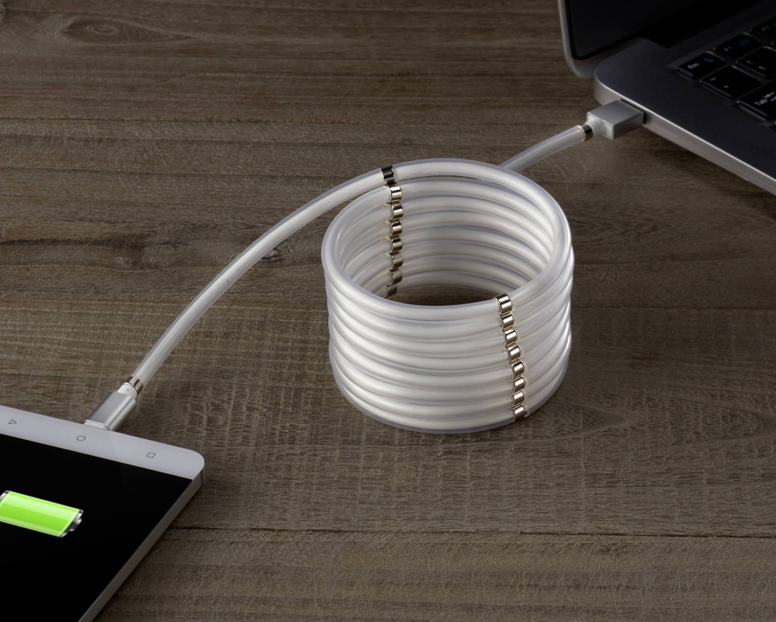 Renkforce USB cable USB 2.0 USB-A plug, USB-C® plug 2.00 m White gold plated connectors TO-6895311-4