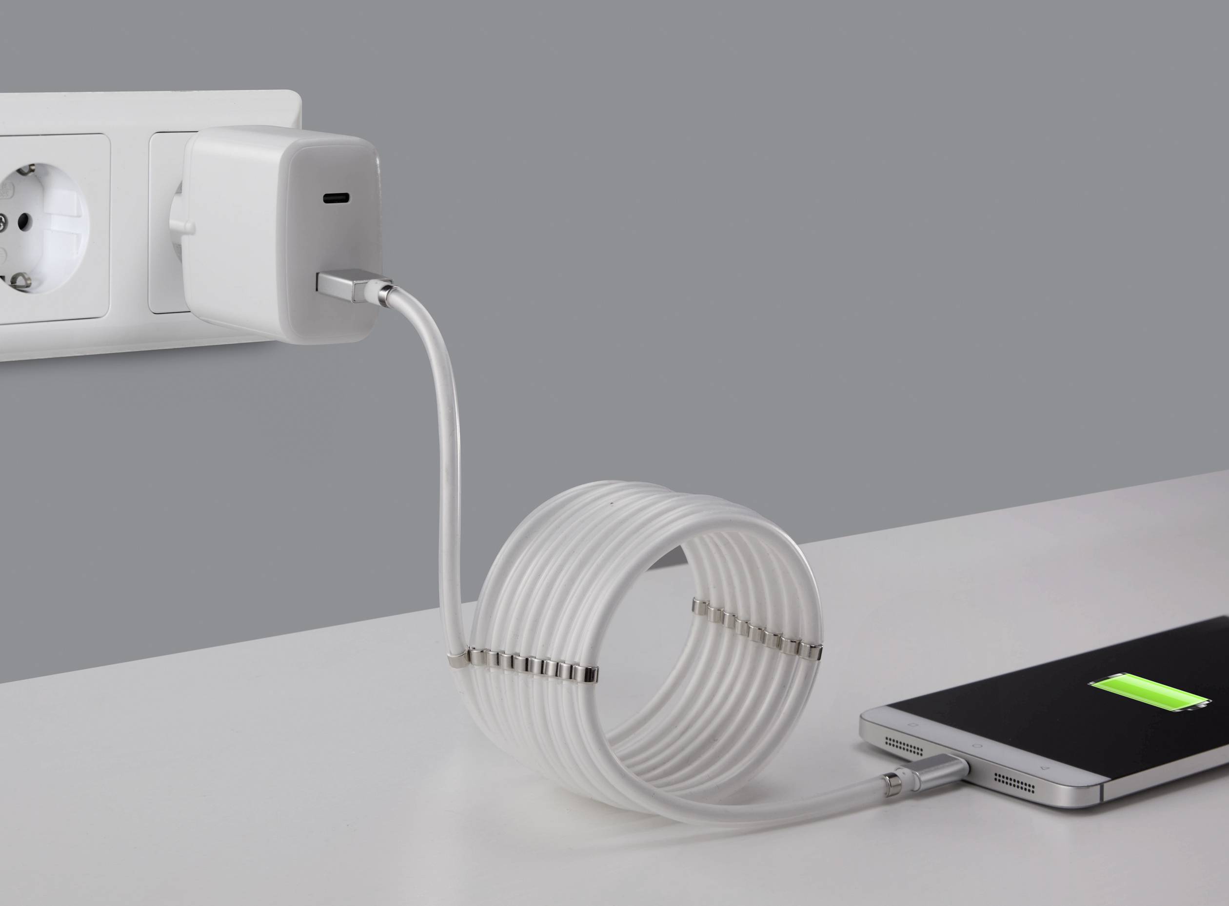 Renkforce USB cable USB 2.0 USB-A plug, USB-C® plug 2.00 m White gold plated connectors TO-6895311-5