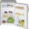 An open fridge reveals various foods, including eggs, lemons, a water bottle, a juice carton, vegetables, and yoghurt.