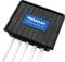 Black Megasat DiSEqC Switch 4/1 with Connection Cables, enables reception of up to four satellites via a single receiver.