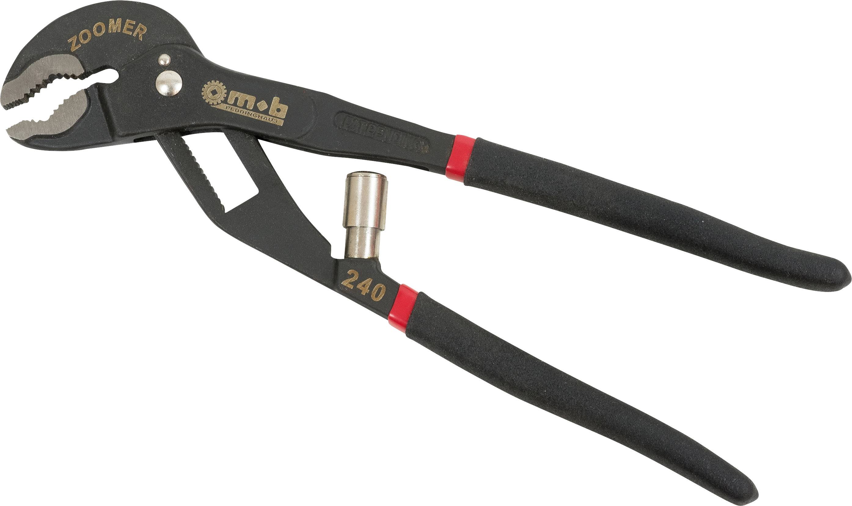 A black water pump pliers with a red accent and engraving 'ZOOMER 240'.