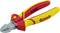 Side cutters with yellow and red handles, 'mob' logo and text visible. Suitable for cutting wires.