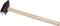 A hammer with a wooden handle and a rectangular, metallic head. Perfect for driving nails or hammering.