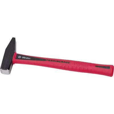 A red blacksmith's hammer with a black head and 'Peddinghaus' inscription on the handle.