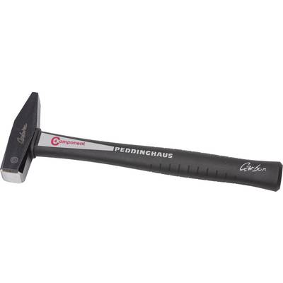 Black blacksmith's hammer with 'Component' and 'PEDDINGHAUS' inscribed on the handle. The hammer has a metal head.