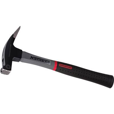 The image shows a black hammer with a red handle, marked with 'XStriker'. Bottom right is marked 'Redinghaus'.