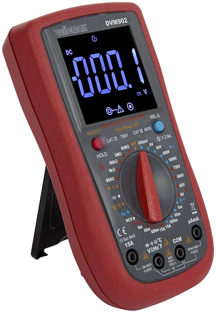 Velleman DVM902 Handheld multimeter Digital CAT IV 600 V Display (counts): 6000-3