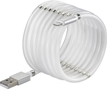 Renkforce USB cable  USB 2.0 USB-A plug, Apple Lightning plug 1.00 m White  TO-6897012