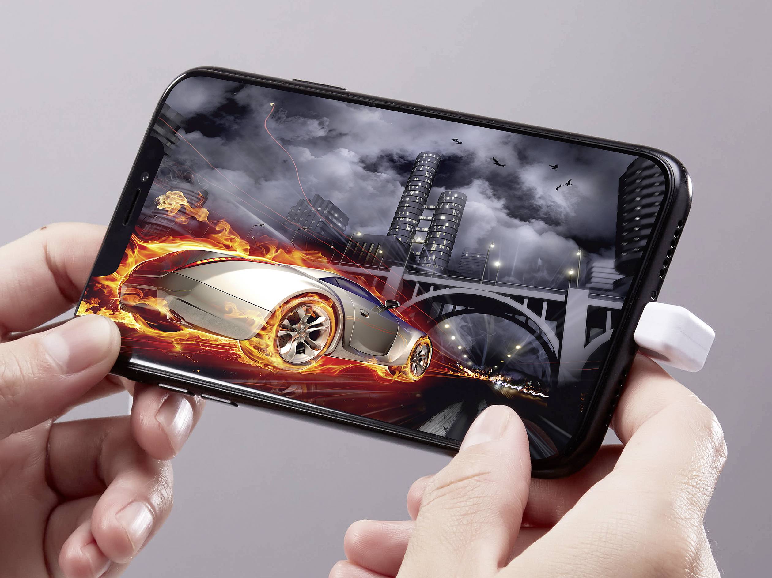 Renkforce USB cable USB 2.0 USB-A plug, Apple Lightning plug 1.00 m White RF-4598340-4