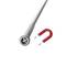 Metal rod with magnetic end. A red magnet symbol with arrows indicates the magnetic attractive force.