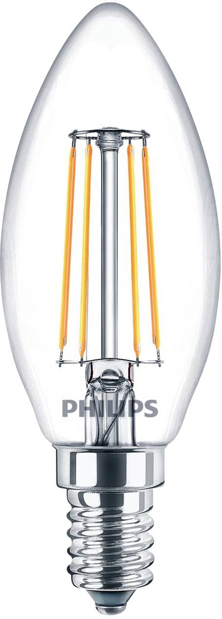 Philips LED 76381700 LED (monochrome) EEC F (A - G) E14 4.3 W = 40 W Warm white (Ø x L) 3.5 cm x 9.7 cm 3 pc(s)-0