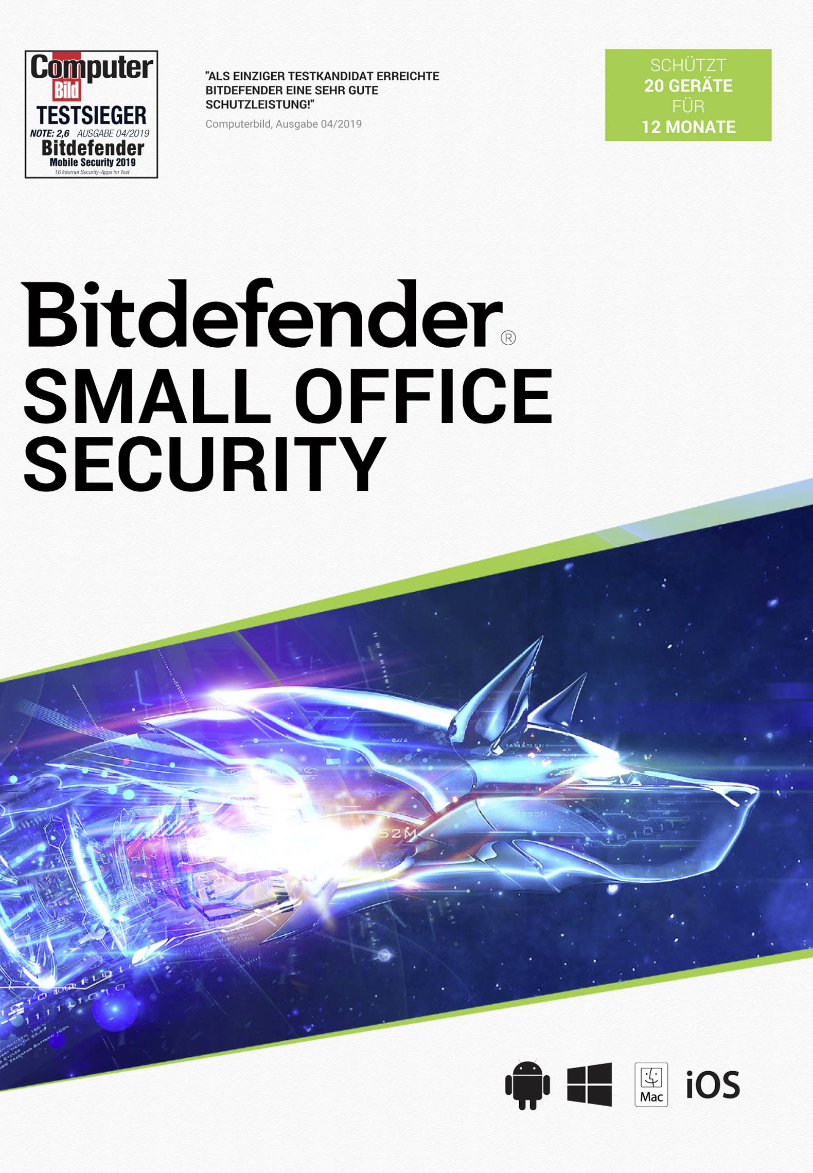 BitDefender Small Office Security 20 Geräte/12 Monate Windows, Mac OS, iOS,  Android Antivirus 