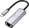 A silver-coloured USB-C to Ethernet adapter with the 'rankforce' lettering.