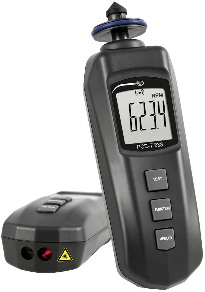 PCE Instruments PCET 238 Tachometer Calibrated to (ISO standards) 0.5