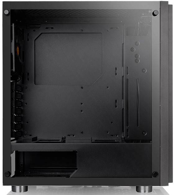 Thermaltake H100 TG Midi tower PC casing Black Builtin fan, Window
