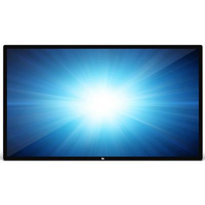 A bright, blue light beam spreads out from the centre of a black frame, creating an intense luminous effect.