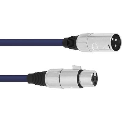 An XLR cable with male and female connectors, commonly used for professional audio connections.