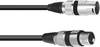 Omnitronic 30220400 XLR Connection cable [1x XLR plug 3-pin - 1x XLR socket 3-pin] 0.50 m Black