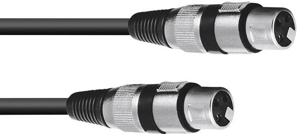 Omnitronic 3022075C XLR Adapter cable [1x XLR socket 3-pin - 1x XLR socket 3-pin] 0.15 m Black