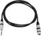 A black audio cable with a 6.35 mm jack plug and an XLR connector.