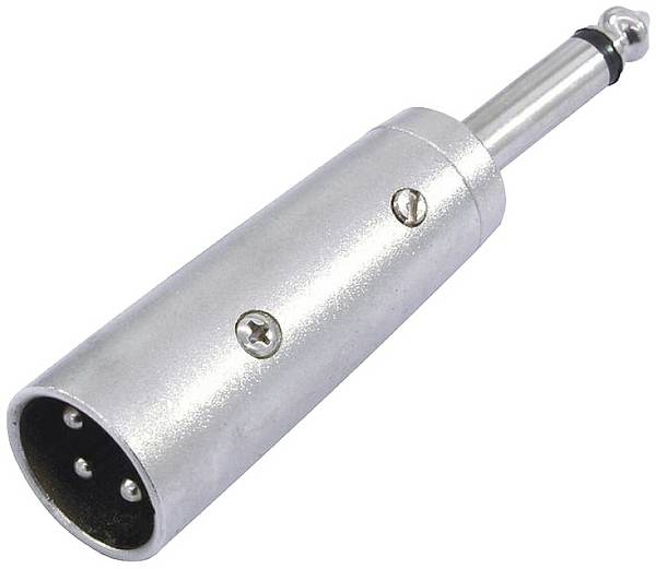 Omnitronic 30226450 XLR Adapter [1x XLR plug 3-pin - 1x Jack plug 6.3 mm (mono)]