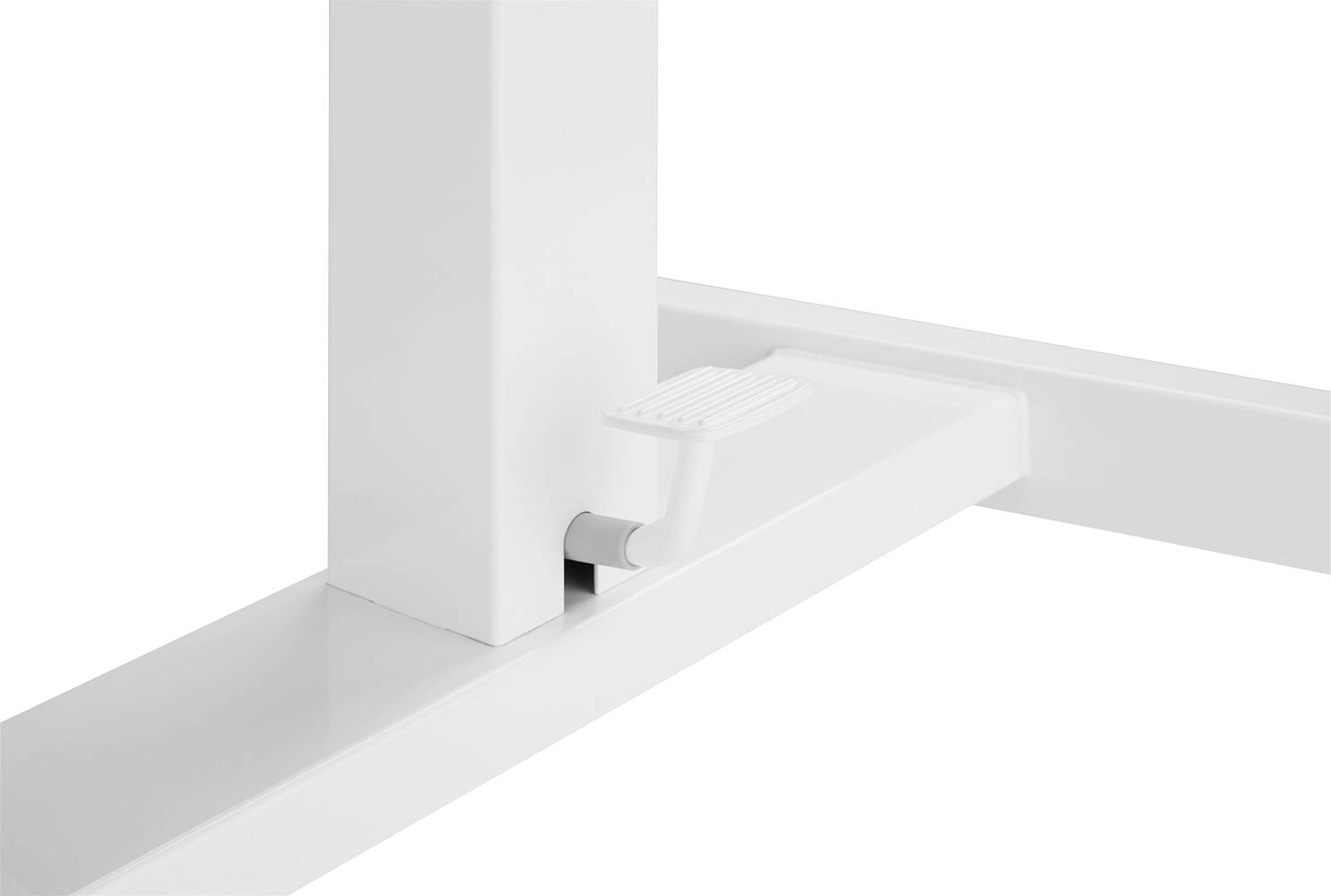 White metal construction with a pedal-like lever at the base.