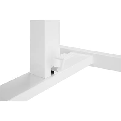 White metal construction with a pedal-like lever at the base.