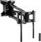 Pivoting TV Wall Mount in Black with Remote Control. Suitable for flexible positioning of flat-screen televisions on the wall.