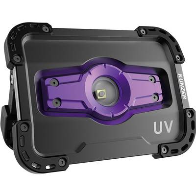 Portable UV lamp with a robust, black casing and purple accent for professional applications.