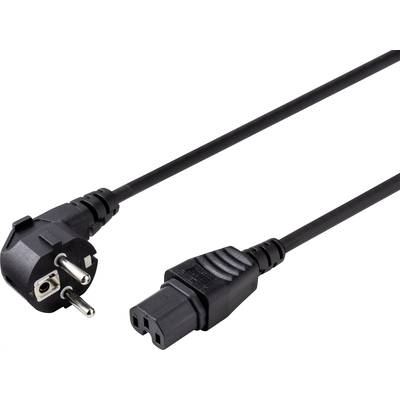 Image of Sygonix SY-5043444 C15/C16 appliances Mains cable Black 2.00 m