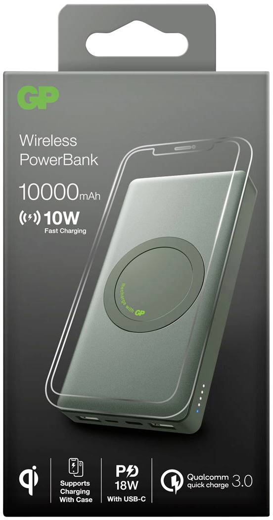 GP 165Q10AGREY Power bank 10000 mAh LiPo Black-4
