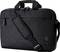 Black laptop bag with shoulder strap and handles, suitable for the secure transportation of a laptop.