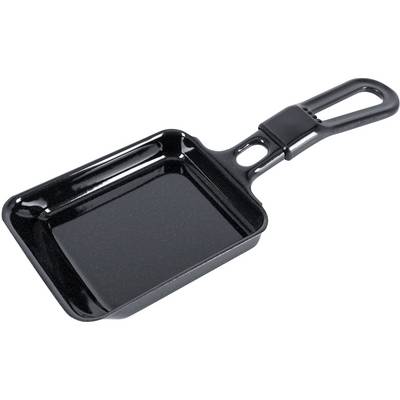 A black rectangular frying pan with a handle, suitable for the hob. Perfect for cooking smaller portions.