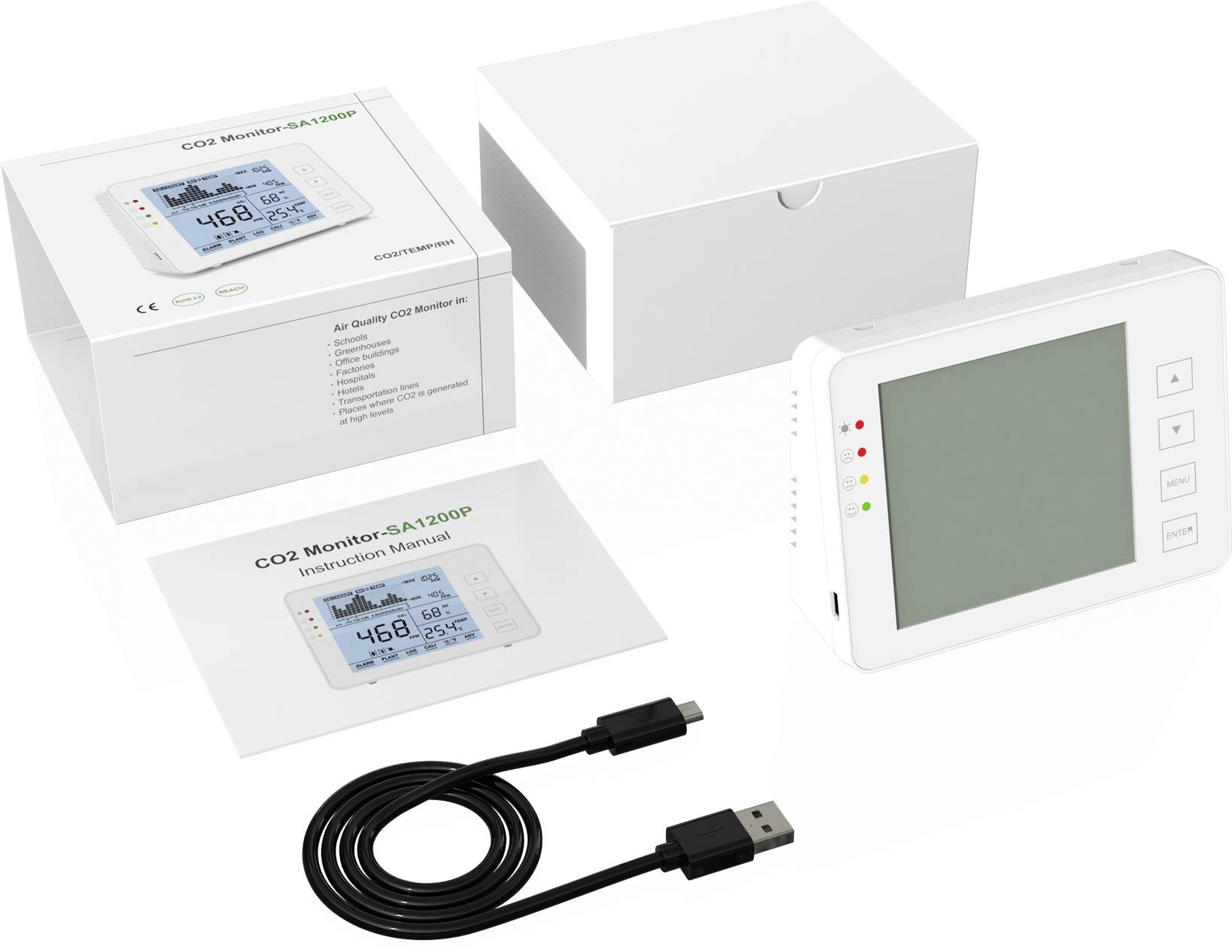 SA 1200P Carbon dioxide detector Datalogger function-7