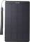 Portable black solar power bank with LED indicators on top, showing the charging status. It has a convenient hand strap on the left.