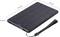 Slim, portable power bank with solar cells, dimensions 157 x 97 x 9.3 mm, and a carrying loop.
