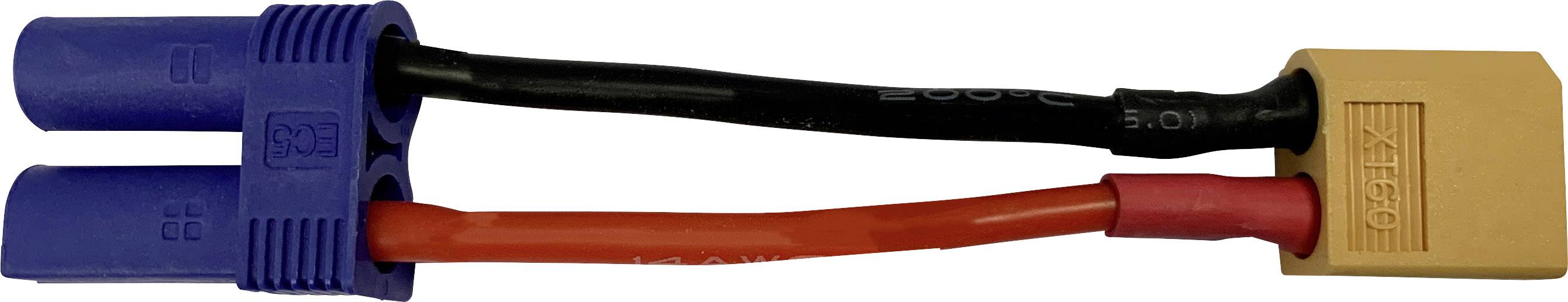 Reely Adapter cable [1x EC5 socket - 1x XT60 plug] 10.00 cm RE-6903783-0