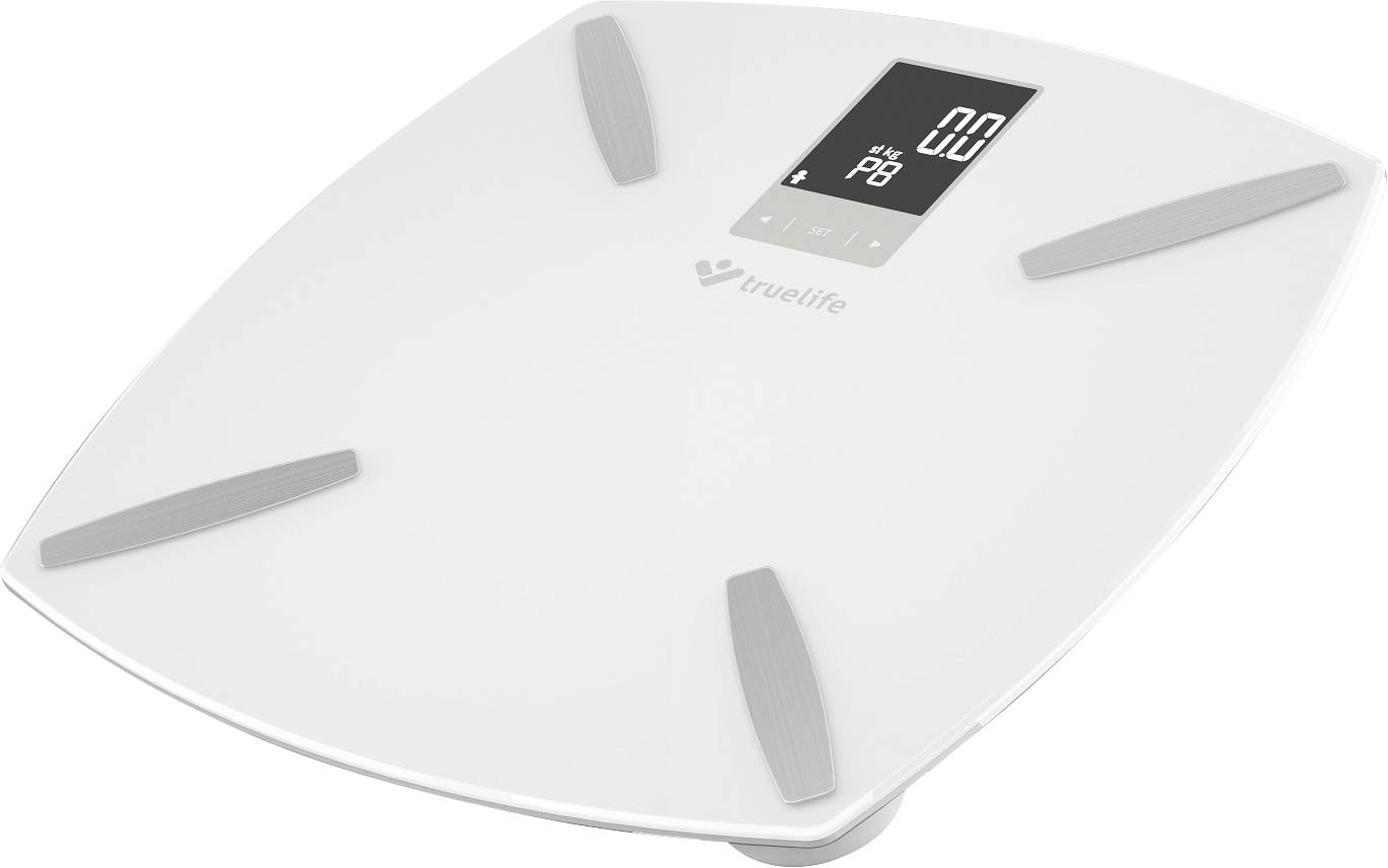 truelife FitScaleW3 Smart bathroom scales Weight range=180 kg White, Grey-1