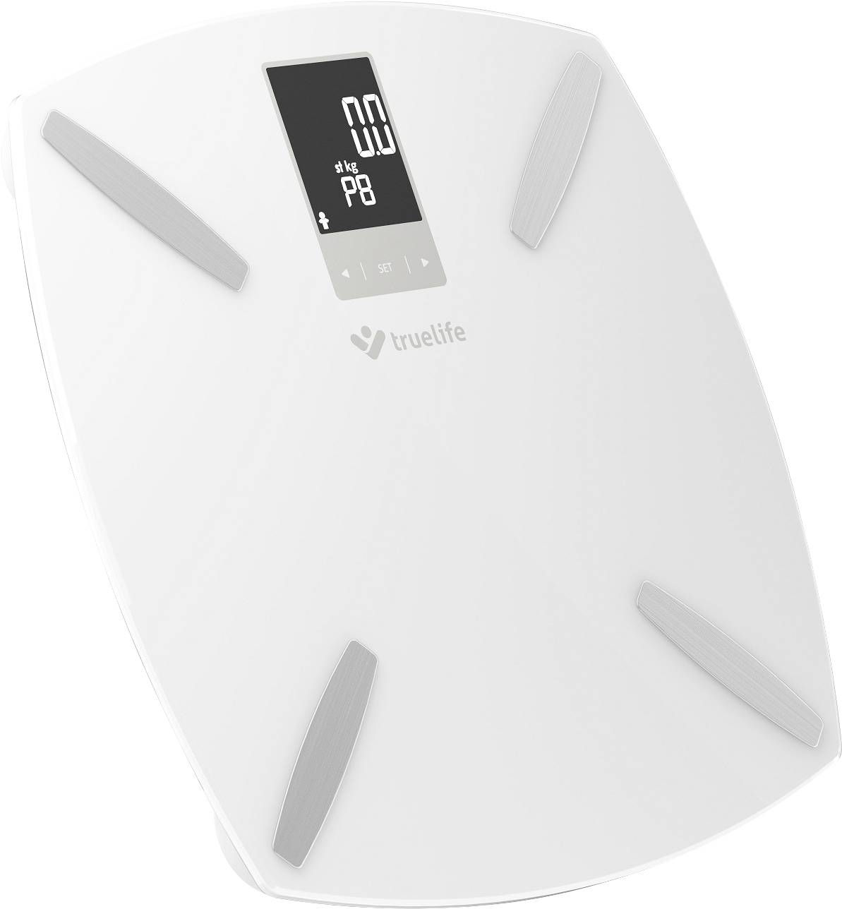 truelife FitScaleW3 Smart bathroom scales Weight range=180 kg White, Grey-3