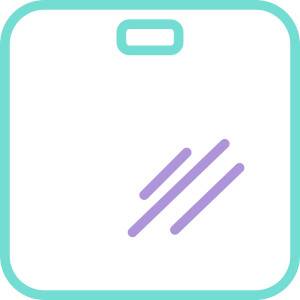 Symbol image for truelife FitScaleW3 Smart bathroom scales Weight range=180 kg White, Grey