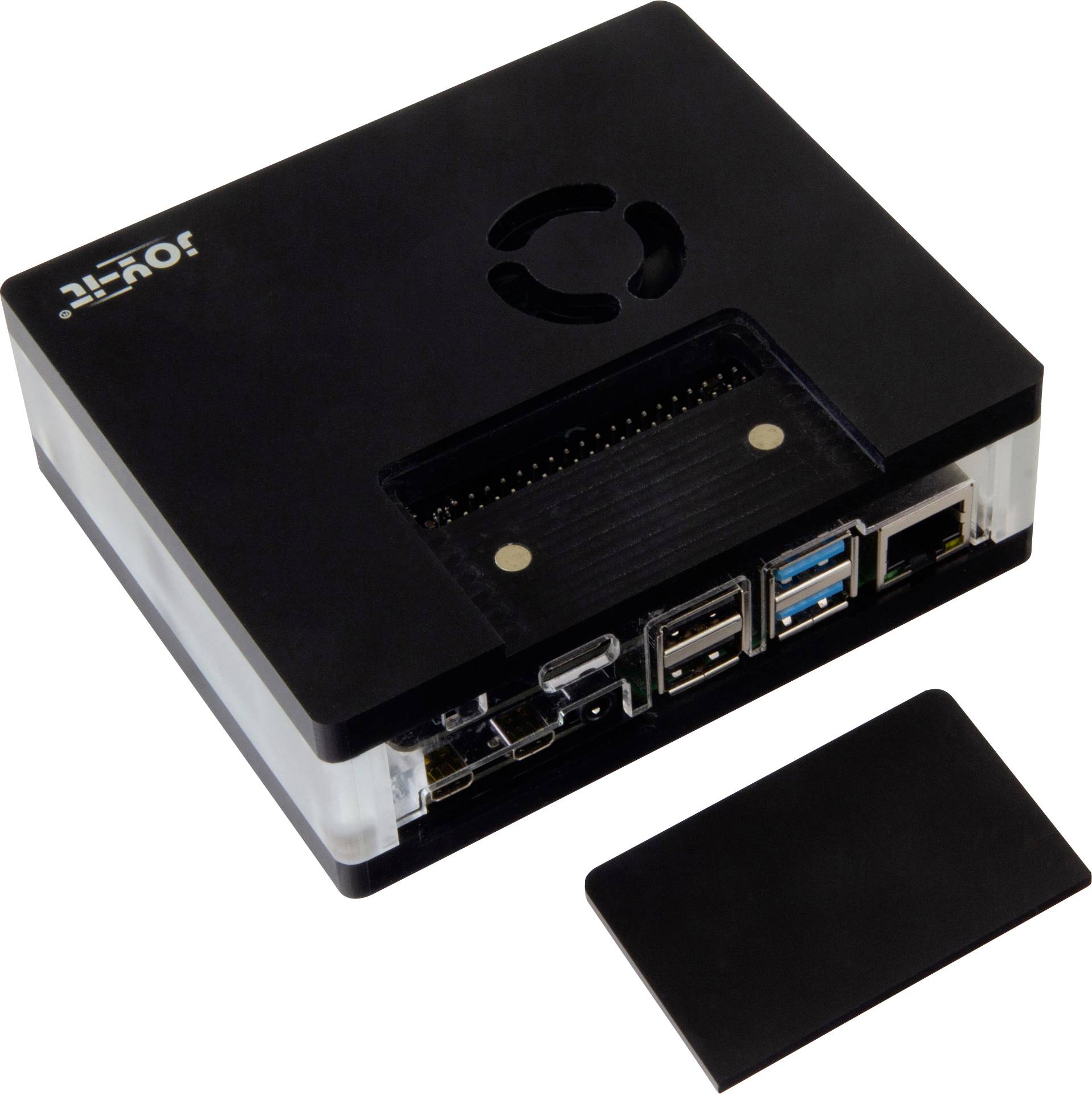 Joy-it RB-MULTIMEDIACASE01 SBC housing Compatible with (development kits): Raspberry Pi® Detachable GPIO cover, Active c