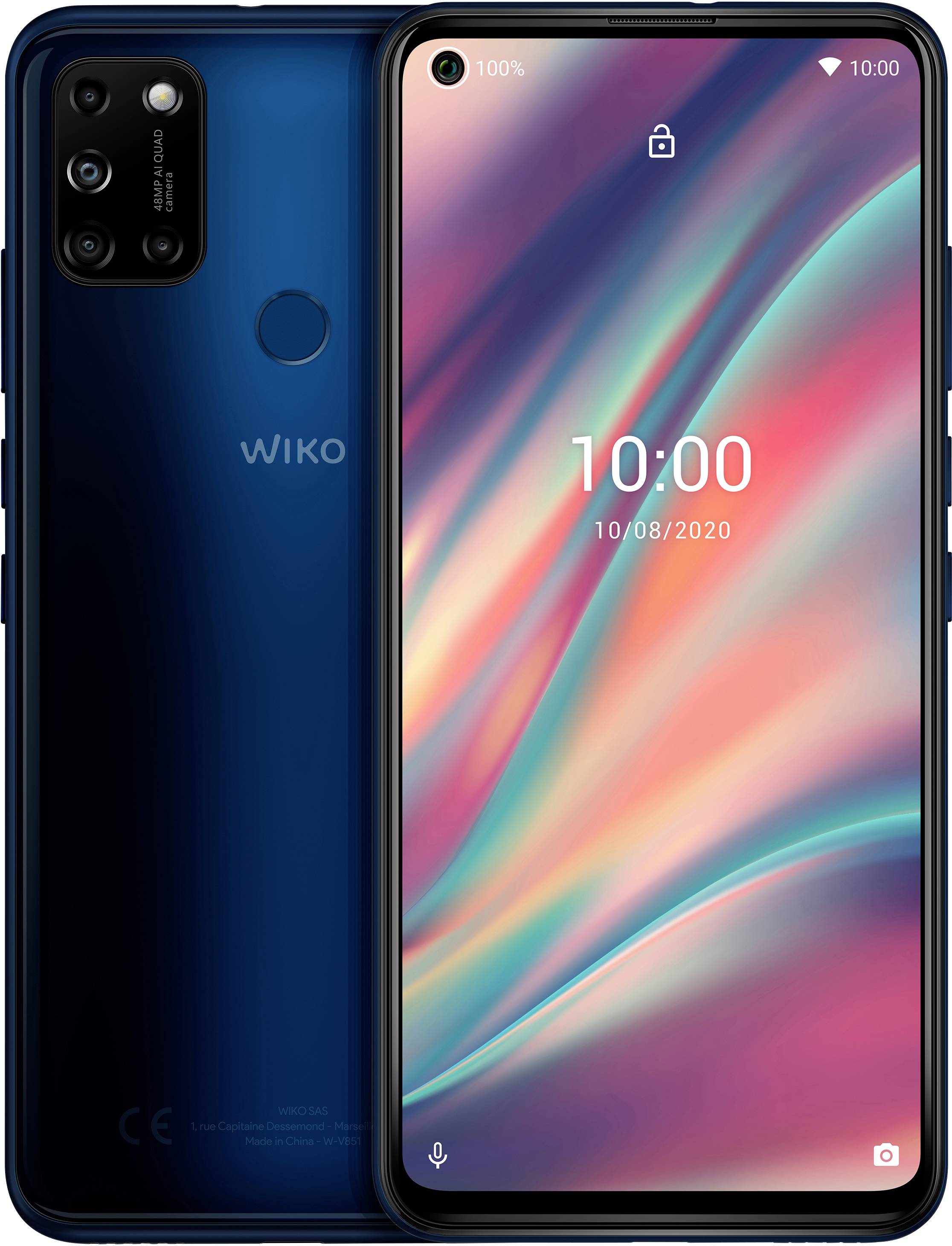 Wiko View 5 Dual Sim Smartphone 64 Gb 6 55 Inch 16 6 Cm Dual Sim Android 10 Midnight Blue Conrad Com