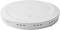 A round, white Wi-Fi access point with a smooth surface and a small LED indicator in the centre.