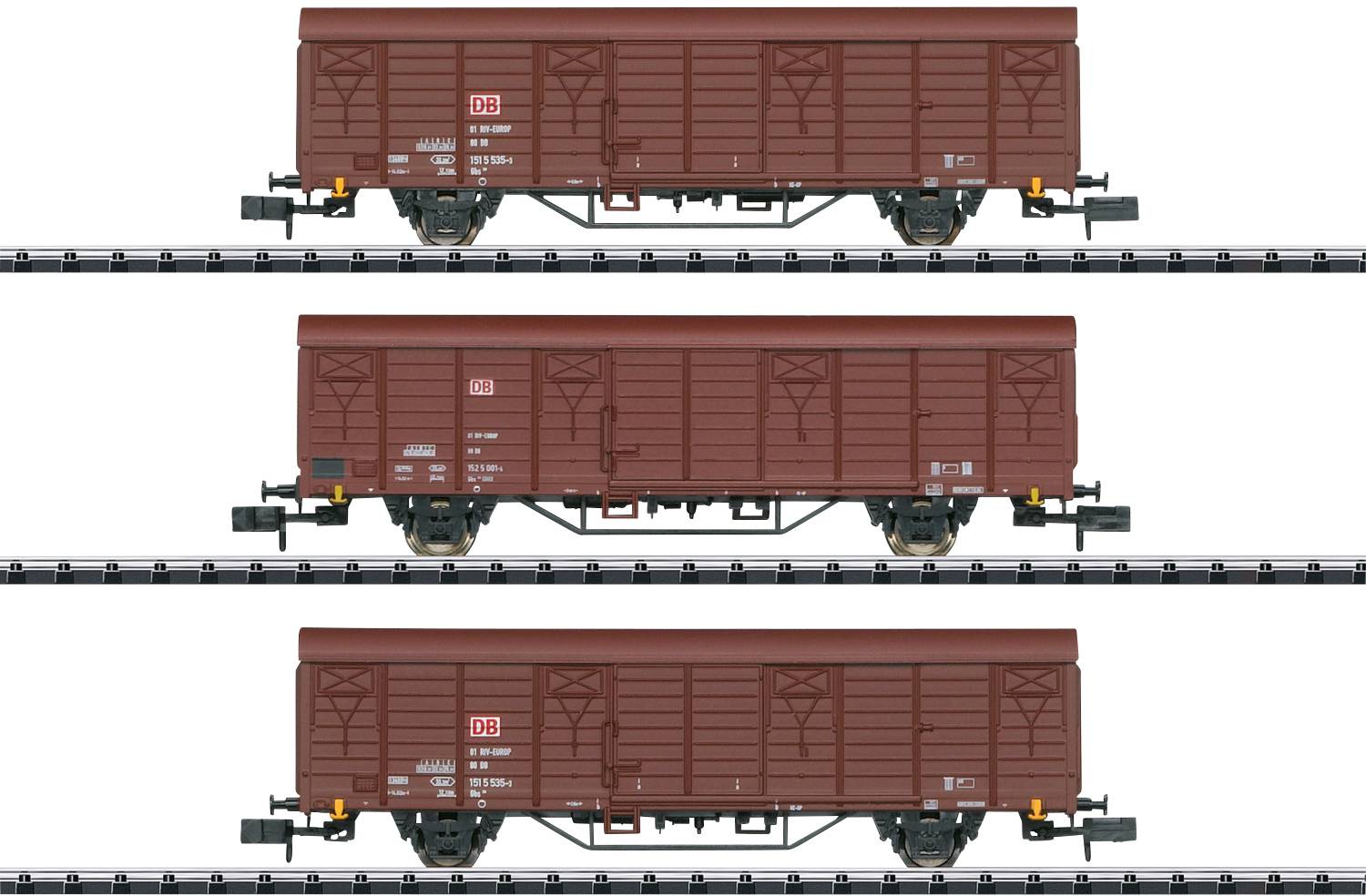 Ged Güterwagen 2-achsig Bauart Gbs 258 15227   Minitrix braun ´On Rail 