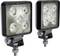 Two square LED headlamps, each with six round lenses, mounted on a sturdy mounting bracket.
