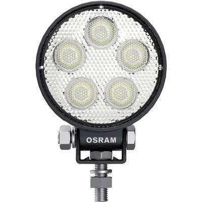 Round LED work light by OSRAM with five lights and silver reflective background, suitable for vehicle applications.